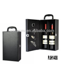 New arrival luxury leather wine box for 2 bottles from China factory